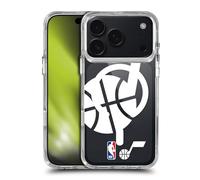 Head Case Designs Officially Licensed NBA Oversized Text Utah Jazz Logo Shockproof Bumper Case [Military Grade Protection] Compatible with Apple iPhone 17 Pro and Compatible with MagSafe