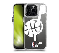 Head Case Designs Officially Licensed NBA Oversized Text Utah Jazz Logo Shockproof Bumper Case [Military Grade Protection] Compatible with Apple iPhone 15 Pro Max and Compatible with MagSafe