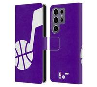Head Case Designs Officially Licensed NBA Oversized Utah Jazz Logo Leather Wallet Case Compatible With Samsung Galaxy S25 Ultra
