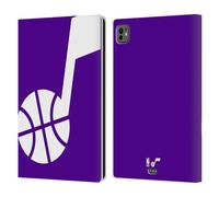 Head Case Designs Officially Licensed NBA Oversized Utah Jazz Logo Leather Wallet Case Compatible With Apple iPad Pro 11 M4/M5 2024/2025