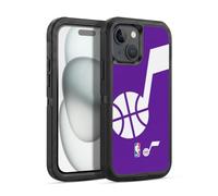 Head Case Designs Officially Licensed NBA Oversized Utah Jazz Logo Ultra-Armoured Shockproof Case [Military Grade Protection] Compatible With Apple iPhone 15