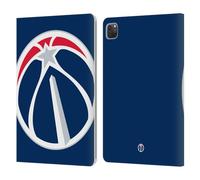 Head Case Designs Officially Licensed NBA Oversized Washington Wizards Logo Leather Wallet Case Compatible With Apple iPad Pro 11 2020/2021 / 2022