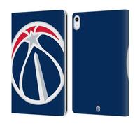 Head Case Designs Officially Licensed NBA Oversized Washington Wizards Logo Leather Wallet Case Compatible With Apple iPad 10.9 2022/2025