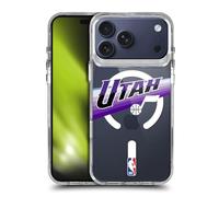 Head Case Designs Officially Licensed NBA Purple Design Text Utah Jazz Logo Shockproof Bumper Case [Military Grade Protection] Compatible with Apple iPhone 17 Pro Max and Compatible with MagSafe