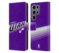 Head Case Designs Officially Licensed NBA Purple Design Utah Jazz Logo Leather Wallet Case Compatible With Samsung Galaxy S25 Ultra
