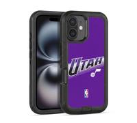 Head Case Designs Officially Licensed NBA Purple Design Utah Jazz Logo Ultra-Armoured Shockproof Case [Military Grade Protection] Compatible With Apple iPhone 16