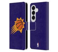 Head Case Designs Officially Licensed NBA Purple Phoenix Suns Logo Leather Wallet Case Compatible With Samsung Galaxy S26