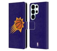 Head Case Designs Officially Licensed NBA Purple Phoenix Suns Logo Leather Wallet Case Compatible With Samsung Galaxy S26 Ultra