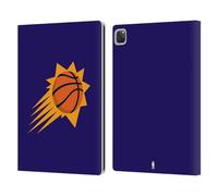 Head Case Designs Officially Licensed NBA Purple Phoenix Suns Logo Leather Wallet Case Compatible With Apple iPad Pro 12.9 2020/2021/2022