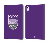 Head Case Designs Officially Licensed NBA Purple Sacramento Kings Logo Leather Wallet Case Compatible With Apple iPad Air 11 2020/2022/2024/2025