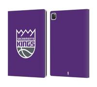 Head Case Designs Officially Licensed NBA Purple Sacramento Kings Logo Leather Wallet Case Compatible With Apple iPad Pro 12.9 2020/2021/2022
