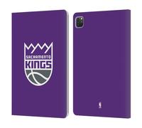 Head Case Designs Officially Licensed NBA Purple Sacramento Kings Logo Leather Wallet Case Compatible With Apple iPad Pro 11 2020/2021 / 2022