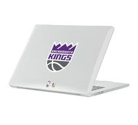 Head Case Designs Officially Licensed NBA Purple Text Sacramento Kings Logo Clear Glitter Hard Crystal Armour Laptop Case compatible with MacBook Air 13.6" A2681/A3113/A3240 2022/2024/2025