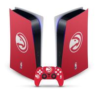 Head Case Designs Officially Licensed NBA Red Atlanta Hawks Logo Vinyl Faceplate Sticker Gaming Skin Decal Cover Compatible With Sony PlayStation 5 PS5 Digital Edition Console and DualSense Controller