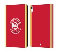 Head Case Designs Officially Licensed NBA Red Design Atlanta Hawks Logo Leather Wallet Case Compatible With Apple iPad 10.9 2022/2025