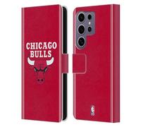 Head Case Designs Officially Licensed NBA Red Design Chicago Bulls Logo Leather Wallet Case Compatible With Samsung Galaxy S25 Ultra