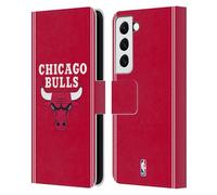 Head Case Designs Officially Licensed NBA Red Design Chicago Bulls Logo Leather Wallet Case Compatible With Samsung Galaxy S22 5G