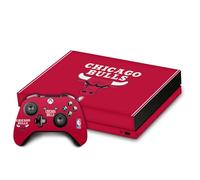 Head Case Designs Officially Licensed NBA Red Design Chicago Bulls Logo Vinyl Sticker Gaming Skin Decal Cover Compatible With Xbox One X Console and Controller Bundle