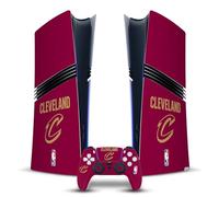 Head Case Designs Officially Licensed NBA Red Design Cleveland Cavaliers Logo Vinyl Sticker Gaming Skin Decal Compatible With Sony PlayStation 5 PS5 Pro Digital Edition Console & DualSense Controller