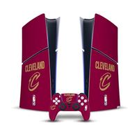 Head Case Designs Officially Licensed NBA Red Design Cleveland Cavaliers Logo Vinyl Sticker Gaming Skin Decal Compatible With Sony PlayStation 5 PS5 Slim Digital Edition Console & DualSense Controller