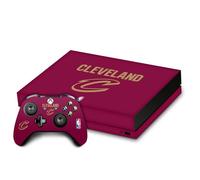 Head Case Designs Officially Licensed NBA Red Design Cleveland Cavaliers Logo Vinyl Sticker Gaming Skin Decal Cover Compatible With Xbox One X Console and Controller Bundle