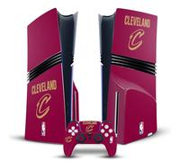 Head Case Designs Officially Licensed NBA Red Design Cleveland Cavaliers Logo Vinyl Sticker Gaming Skin Decal Compatible With Sony PlayStation 5 PS5 Pro Disc Edition Console & DualSense Controller