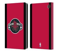 Head Case Designs Officially Licensed NBA Red Design Houston Rockets Logo Leather Wallet Case Compatible With Amazon Fire 7 2022