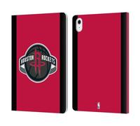 Head Case Designs Officially Licensed NBA Red Design Houston Rockets Logo Leather Wallet Case Compatible With Apple iPad Air 11 2020/2022/2024/2025