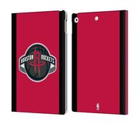 Head Case Designs Officially Licensed NBA Red Design Houston Rockets Logo Leather Wallet Case Compatible With Apple iPad 10.2 2019/2020/2021