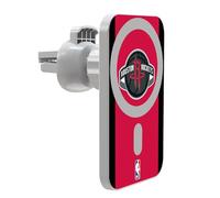 Head Case Designs Officially Licensed NBA Red Design Houston Rockets Logo Magnetic Car Mount with Wireless Charger 15W Fast Charging Compatible with MagSafe iPhone and Android Qi Devices (White)
