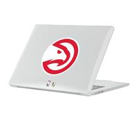 Head Case Designs Officially Licensed NBA Red Hawk Atlanta Hawks Logo Clear Glitter Hard Crystal Armour Laptop Case compatible with MacBook Air 13.6" A2681/A3113/A3240 2022/2024/2025