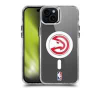Head Case Designs Officially Licensed NBA Red Hawk Atlanta Hawks Logo Shockproof Bumper Case [Military Grade Protection] Compatible with Apple iPhone 15 Plus and Compatible with MagSafe
