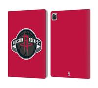 Head Case Designs Officially Licensed NBA Red Houston Rockets Logo Leather Wallet Case Compatible With Apple iPad Pro 12.9 2020/2021/2022