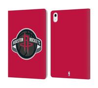 Head Case Designs Officially Licensed NBA Red Houston Rockets Logo Leather Wallet Case Compatible With Apple iPad Air 11 2020/2022/2024/2025