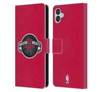Head Case Designs Officially Licensed NBA Red Houston Rockets Logo Leather Wallet Case Compatible With Samsung Galaxy M04 5G / A04e