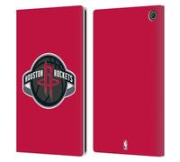 Head Case Designs Officially Licensed NBA Red Houston Rockets Logo Leather Wallet Case Compatible With Amazon Fire Max 11 2023