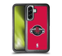 Head Case Designs Officially Licensed NBA Red Houston Rockets Logo Ultra-Armoured Shockproof Case [Military Grade Protection] Compatible With Samsung Galaxy A56 5G