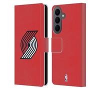 Head Case Designs Officially Licensed NBA Red Portland Trail Blazers Logo Leather Wallet Case Compatible With Samsung Galaxy S26 Plus