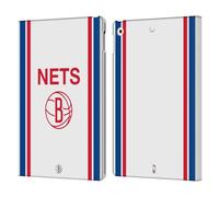 Head Case Designs Officially Licensed NBA Retro Design Brooklyn Nets Logo Leather Wallet Case Compatible With Apple iPad 10.2 2019/2020/2021