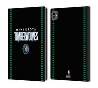 Head Case Designs Officially Licensed NBA Retro Design Minnesota Timberwolves Logo Leather Wallet Case Compatible With Apple iPad Pro 11 M4/M5 2024/2025