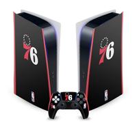 Head Case Designs Officially Licensed NBA Retro Design Philadelphia 76ers Logo Vinyl Faceplate Gaming Skin Decal Compatible With Sony PlayStation 5 PS5 Digital Edition Console and DualSense Controller