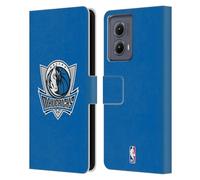 Head Case Designs Officially Licensed NBA Royal Blue Dallas Mavericks Logo Leather Wallet Case Compatible With Motorola Edge (2024)