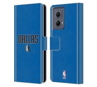 Head Case Designs Officially Licensed NBA Royal Blue Design Dallas Mavericks Logo Leather Wallet Case Compatible With Motorola Edge (2024)