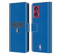 Head Case Designs Officially Licensed NBA Royal Blue Design Dallas Mavericks Logo Leather Wallet Case Compatible With Motorola Edge 50 Fusion