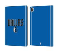 Head Case Designs Officially Licensed NBA Royal Blue Design Dallas Mavericks Logo Leather Wallet Case Compatible With Apple iPad Pro 12.9 2020/2021/2022