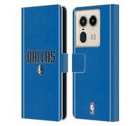 Head Case Designs Officially Licensed NBA Royal Blue Design Dallas Mavericks Logo Leather Wallet Case Compatible With Motorola Edge 50 Ultra/X50 Ultra