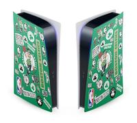 Head Case Designs Officially Licensed NBA Sticker Collage Boston Celtics Vinyl Faceplate Sticker Gaming Skin Decal Cover Compatible With Sony PlayStation 5 PS5 Digital Edition Console