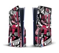 Head Case Designs Officially Licensed NBA Sticker Collage Chicago Bulls Vinyl Sticker Gaming Skin Decal Cover Compatible With Sony PlayStation 5 PS5 Slim Disc Edition Console