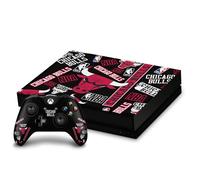 Head Case Designs Officially Licensed NBA Sticker Collage Chicago Bulls Vinyl Sticker Gaming Skin Decal Cover Compatible With Xbox One X Console and Controller Bundle