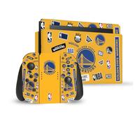 Head Case Designs Officially Licensed NBA Sticker Collage Golden State Warriors Vinyl Sticker Gaming Skin Decal Cover Compatible With Nintendo Switch Console & Dock & Joy-Con Controller Bundle